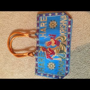 Brand new hand made hand bag blue color
